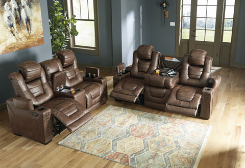 Ashley Owner s Box Power Reclining Sofa and Loveseat Set 